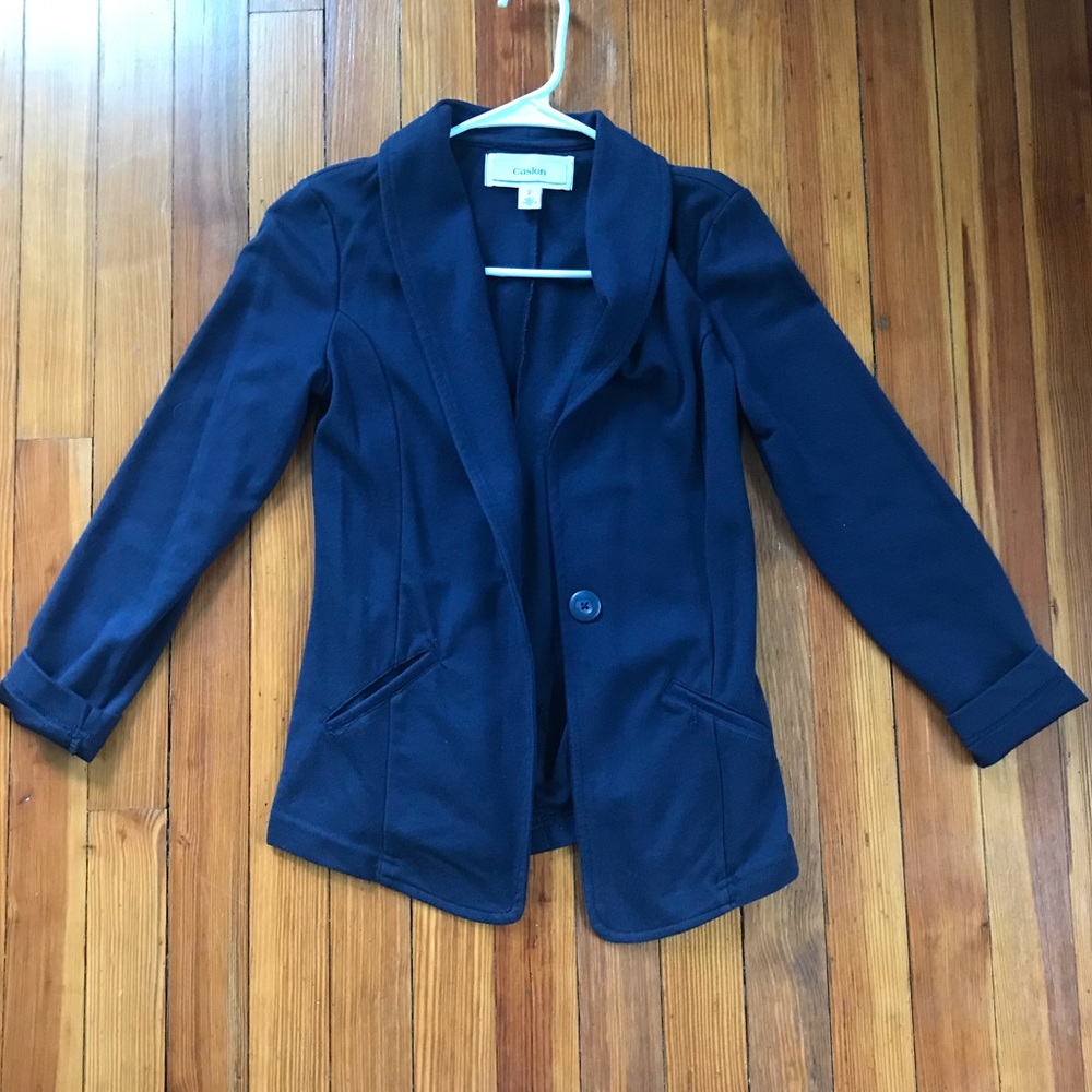 Navy Blue Caslon Cotton Blazer from Nordstrom